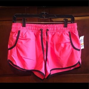 Material Girl bright pink running shorts-NWT